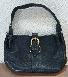 Dooney & Bourke Marchesa Gathered Sac Black Pebbled Leather Purse Handbag  - Picture 1 of 23