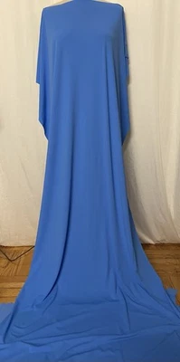 High-End Cool French Blue Color Poly Spandex Fabric 2 .75Yards Long 36-37" Wide - Image 1 of 4