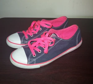 Converse All Star Womens Sneakers 7M Low Top Canvas Dainty Ox Athletic Navy - Picture 1 of 13