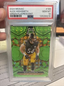 2024 Mosaico Alex Highsmith Verde Fluorescente 10/10 Psa 10 Steelers Pop 1 - Foto 1 di 2