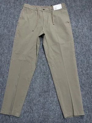 Uniqlo Smart Ankle Pants Men’s Beige Large Drawstring Chino Straight Keg Stretch - Image 1 of 4