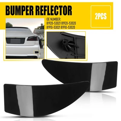 OE-Spec Smoked Lens Rear Bumper Reflector Lenses For 06-13 Lexus IS IS250 IS350 - Image 1 of 4
