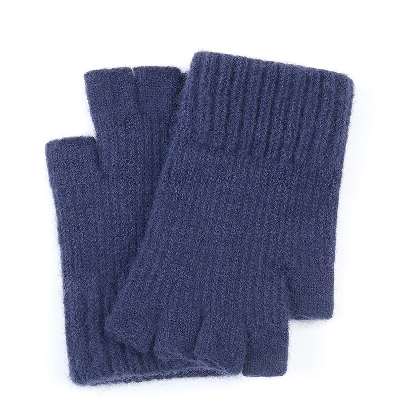 Зимние теплые перчатки на половину пальца вязаные перчатки без пальцев мужские женские США - Изображение 1 из 4