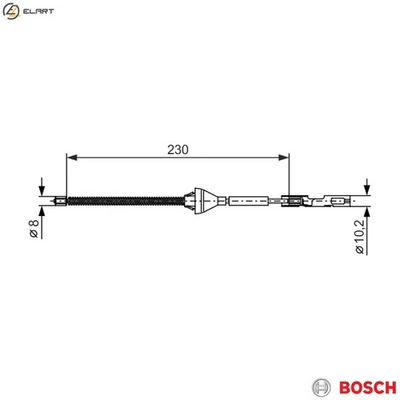 CABLE PULL PARKING BRAKE 1 987 482 370 FOR FORD AUSTRALIA PNDA 1.6L TXDB 2.0L - Image 1 of 4