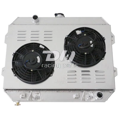 Radiador de 3 filas + cubierta + ventilador de 9" apto para 75-83 Datsun 280ZX/280Z 2+2 2,8 L L L6 solamente Foto 1 de 4