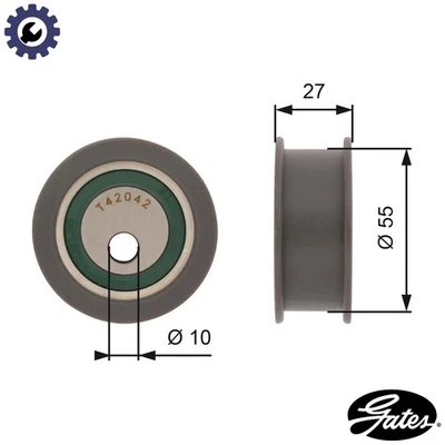 TENSIONER PULLEY TIMING BELT T42042A FOR LADA VEGA NATASHA/Convertible CEVARO - Image 1 of 4
