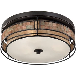 Quoizel MCLG1616 Laguna 3 Light 16"W Flush Mount Ceiling Fixture - Copper - Picture 1 of 5