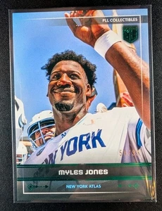 Myles Jones 2025 Premier Lacrosse League Fieldside PLL #12 lámina verde #58/99 - Imagen 1 de 3