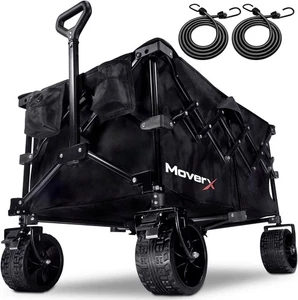 200L Folding Festival Trolley Wagon Cart with All Terrain Wheels 150KG Capacity - Picture 1 of 7
