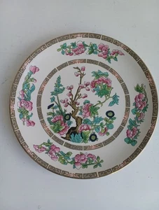 Vintage Lord Nelson Pottery Indian Tree Plate 9" 22.5cm Pink Green 1970s (BR) - Picture 1 of 6