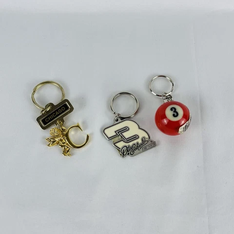 Dale Earnhardt 3 nascar keychain, Pool Ball and Chicago Souvenir Keychain Cover