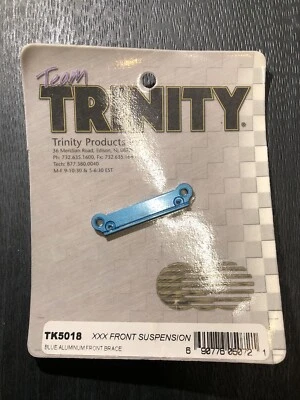Trinity RC Vintage XXX Front Suspension Brace Anodized Blue NOS - Image 1 of 2