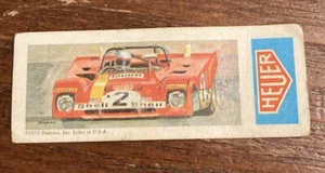 1973 Nabisco Sugar Daddy Candy No 4 Speedway Card Heuer IMC Ferrari 312P - Picture 1 of 2