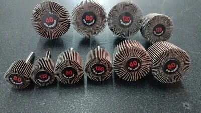 ROSVER Ruota lamellare diametro 25/30/40/50 gambo da 6 mm grane 40/80/120