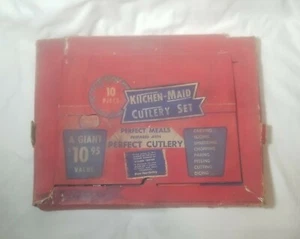 Vintage Morris Struhl "Kitchen-Maid" 10 Piece Cutlery Set Advertising Display - Picture 1 of 10