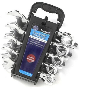 BlueSpot 10 Piece Midget Combination Spanner Set Metric - Picture 1 of 3