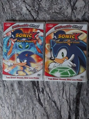 2 - Sonic X DVDouble Shot DVDs Pure Chaos & Chaos Emerald Chaos Both NEW Sealed  - Image 1 of 2