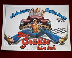 Filmplakat klein DER GRÖSSTE BIN ICH Adriano Celentano 1985 artwork by Casaro A3 - Bild 1 von 1