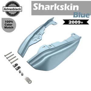 Deflectores de aire de marco medio azul piel de tiburón protectores térmicos cubiertas de ajuste para Harley - Imagen 1 de 9