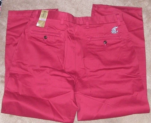 NEW NCAA Washington St State Cougars Dockers Gameday Pants Men 32W X 30L NEW NWT Cover
