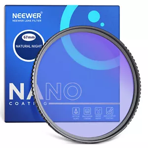 NEEWER 67mm Light Pollution Reduction Night Filter with HD Neodymium Glass Build - Picture 1 of 8