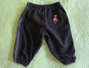 Black HALLOWEEN Skeleton SWEATPANTS Baby Boy Sz 9 Months Pants Cozy Boo Black - Picture 1 of 3
