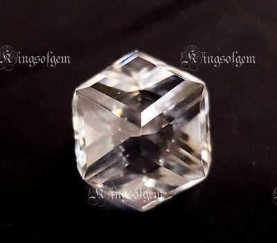 50 Ct Cube White Crysral Quartz Loose Gemstone For Pendent - Image 1 of 4