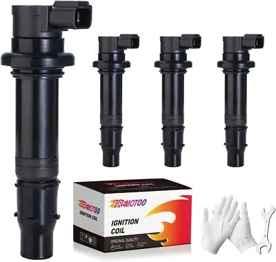 4X Ignition Coil For Yamaha YZF-R6 YZF-R6S YZF-R1 Vmax 1700 FZ1 FZS1 F6T558 - Image 1 of 4
