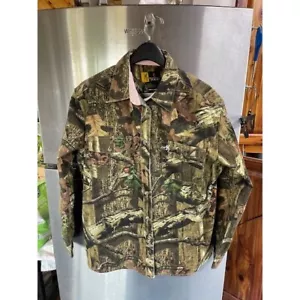 Browning Break-Up SHACKET Mossy Oak Camo Shirt WOMEN'S L CAMO WITH PINK ACCENT - Picture 1 of 16