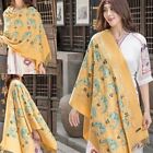 Womens Faux Wool Paisley Shawl Embroidered Tassel Scarf Warm Poncho Wrap Crafts