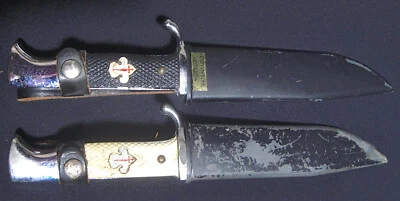 Faca escoteira espanhola vintage att. Bainha de metal de aço Toledo inox para Muela - Imagem 1 de 4