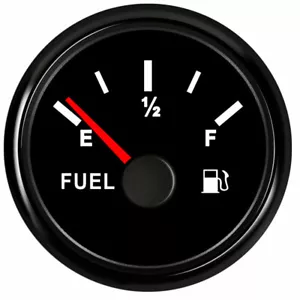 52mm/2inch Fuel Level Gauge 0-30 ohms 9-32V for Car Truck Marine Black USA STOCK - Foto 1 di 6