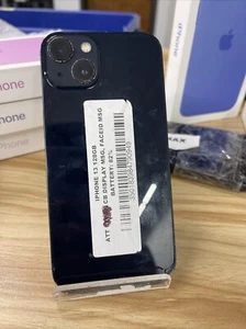 Iphone 13 • AT&T (bl0ck3d) • BAD FACE ID • AFTERMARKET DISPLAY • BACK CRACKED - Photo 1 sur 3