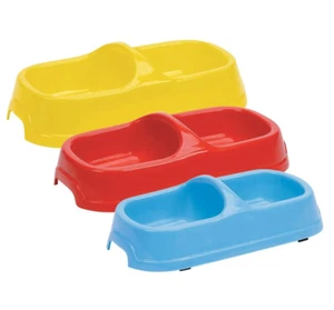Tazones ligeros brillantes divididos doble plato para perros colores varían 1 comedor - Imagen 1 de 28