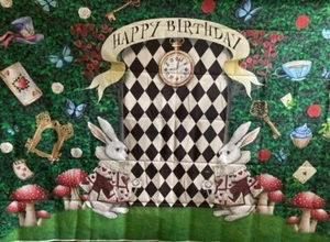 MADHATTERS TEA PARTY / ALICE IN WONDERLAND - BIRTHDAY  BACKDROP- 7x5 - Picture 1 of 1