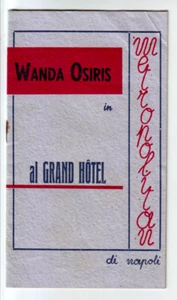 Wanda Osiris Al Grand Hotel Rivista P. Garinei S. Giovannini Metropolitan - Foto 1 di 1