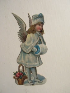 WUNDERSCHÖN ALT SELTEN vor / um 1900 WEIHNACHTEN ca. 8 cm hoch MUFF - Bild 1 von 3