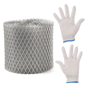 Protector de canalón protección de hojas rollo de malla 12 cm * 600 cm protectores de hojas con guantes astilla - Imagen 1 de 10