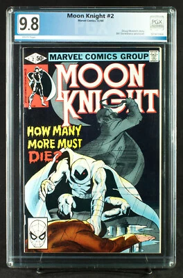 MOON KNIGHT #2 PGX 9.8 NM/MT HOW MANY MORE MUST DIE?  Disney+  MCU + CGC!!! - Image 1 of 3