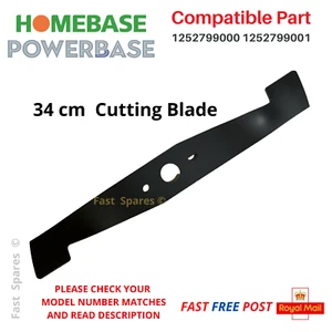 Powerbase Y0J-SP02-3440ZA Cutting Blade 34cm Battery Lawnmower 40V FAST POST - Picture 1 of 6