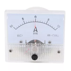 85C1 DC -10 zu +10A Einbau Analog Amperemeter Einbauinstrument Messinstrument - Bild 1 von 2