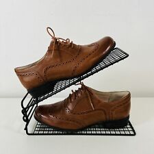 Clarks Narrative Tan Brown Leather Brogues Shoes Womens Size UK 4 US 6.5