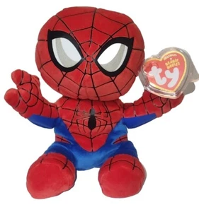 TY Beanie Baby SPIDER-MAN (NEW Soft Plushy Version) Marvel Stuffed Plush Toy NWT - Picture 1 of 8