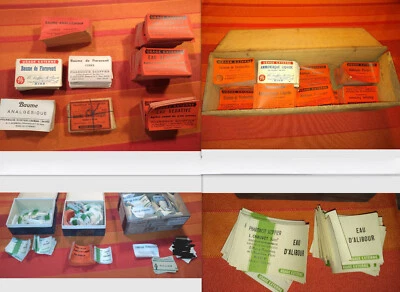 500 Anciennes Etiquettes Flacons Pharmacie Apothicaire - 10 types Différents - Photo 1/4