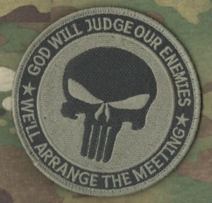 75th RANGER RGT vêlkrö 4" PATCH:GOD WILL JUDGE OUR ENEMIES WE'LL ARRANGE MEETING - Picture 1 of 10