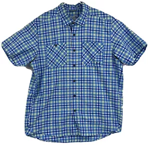 Under Armour HEATGEAR Vented Button Up Shirt Mens Sz Large Loose Fishing Blue - Picture 1 of 5
