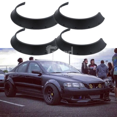 For Volvo S60 2001-2023 4.5" Fender Flares Flexible Wider Body Kit Wheel Arches - Image 1 of 4