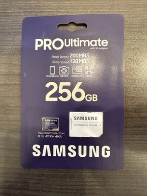 Samsung PRO Plus 256GB Micro SD microSDXC UHS-I Memory Card w/Full SD Adapter - Image 1 of 2