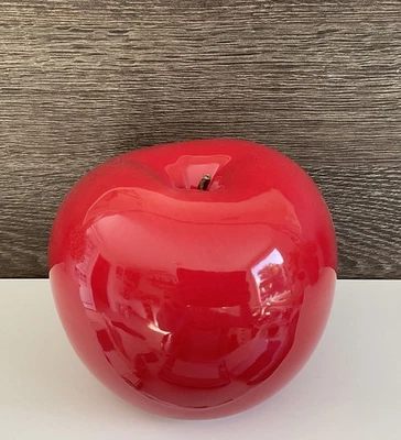 Keramik Apfel Rot XL Obst Figur Deko Große Skulptur Weihnachten modern Kunst - Bild 1 von 3