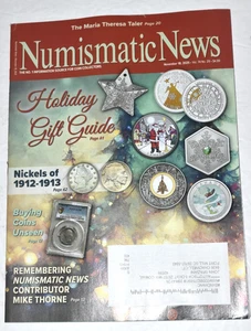 NUMISMATIC NEWS MAGAZINE, "Holiday Gift Guide," 11-18-2025, 62 Pages, New - Foto 1 di 3